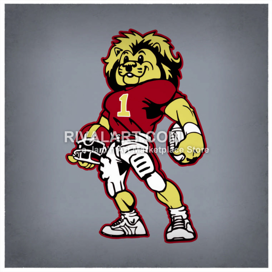 Color player . Lion clipart football