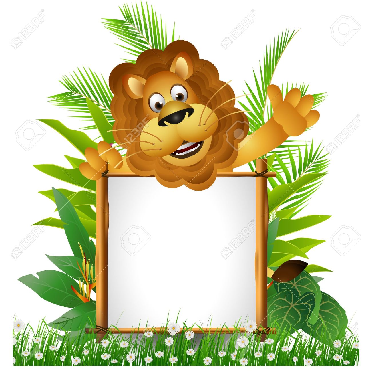 Zoo border free download. Lion clipart frame