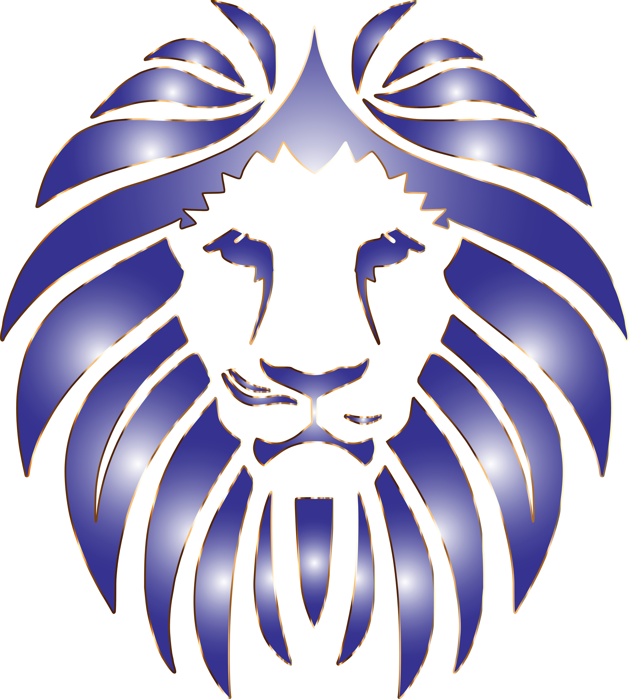 purple clipart lion