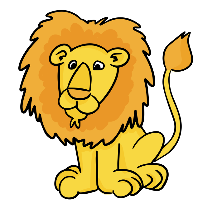 lions clipart run