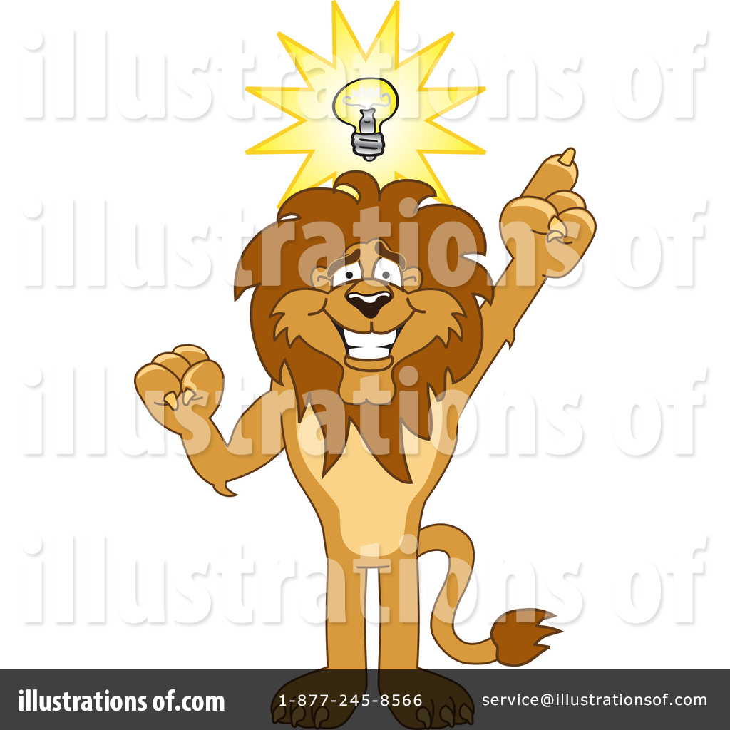 Mascot illustration by toons. Lion clipart school