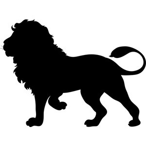 Lion clipart shadow. Free lions silhouette cliparts