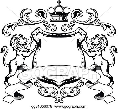 lion clipart shield