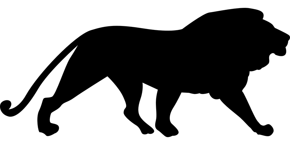 silhouette clipart lion