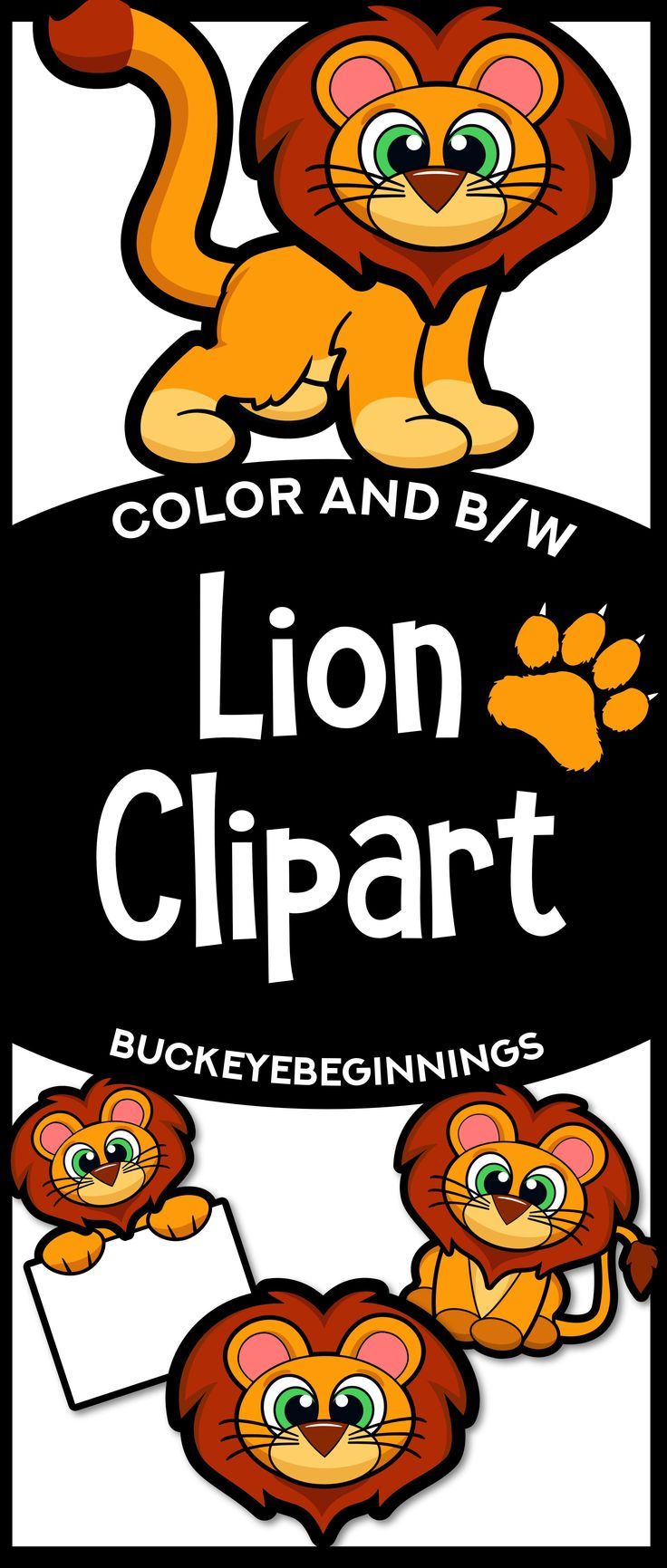 Clip art squishies . Lion clipart teacher