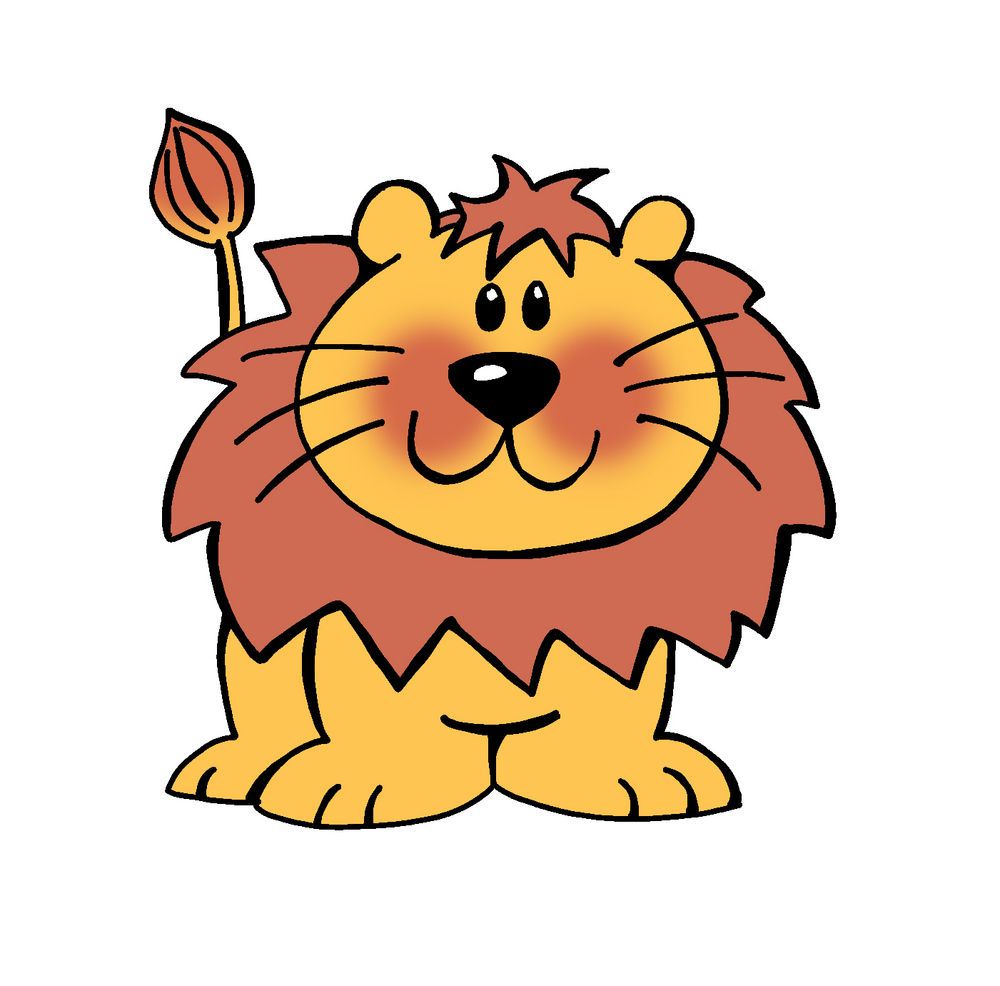 Lion clipart vector. Cartoon stock illustration of