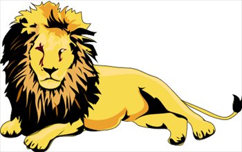 lion clipart yellow