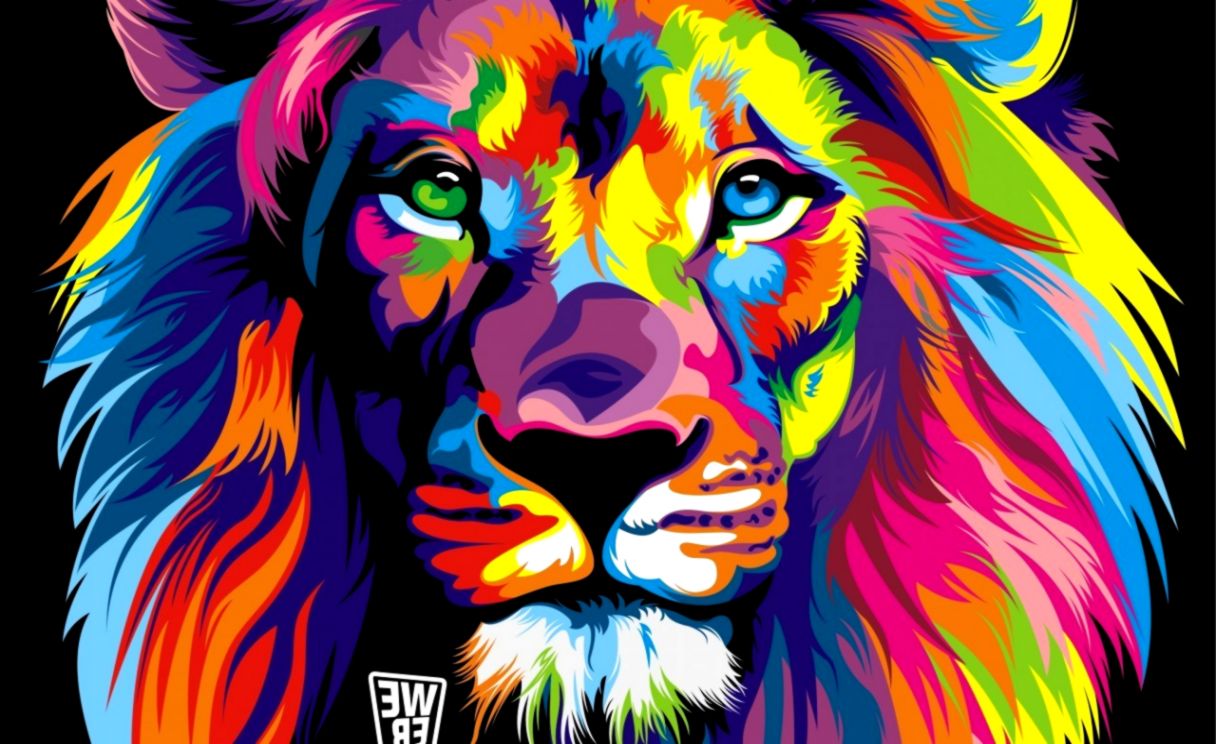lions clipart abstract