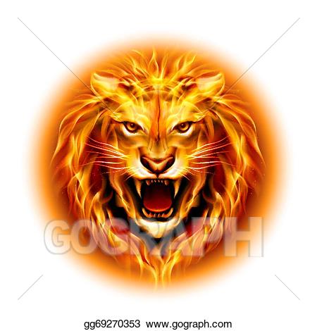 Eps vector head of. Lions clipart aggressive