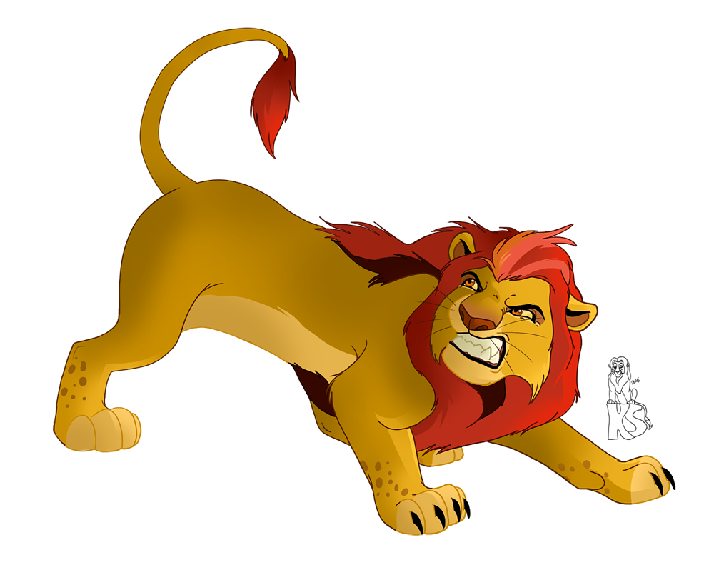 lions clipart angry