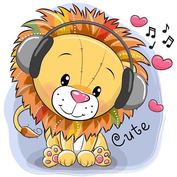 lions clipart ear