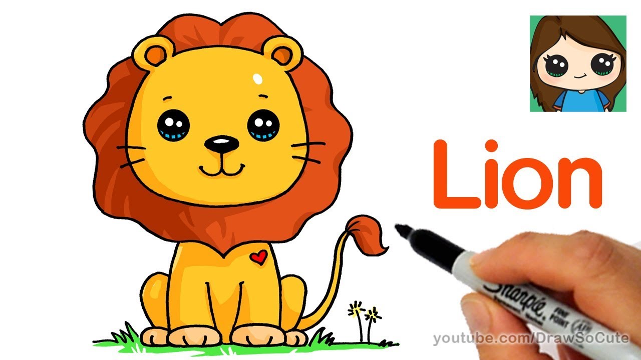 lions clipart easy
