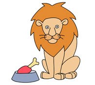 lions clipart eating
