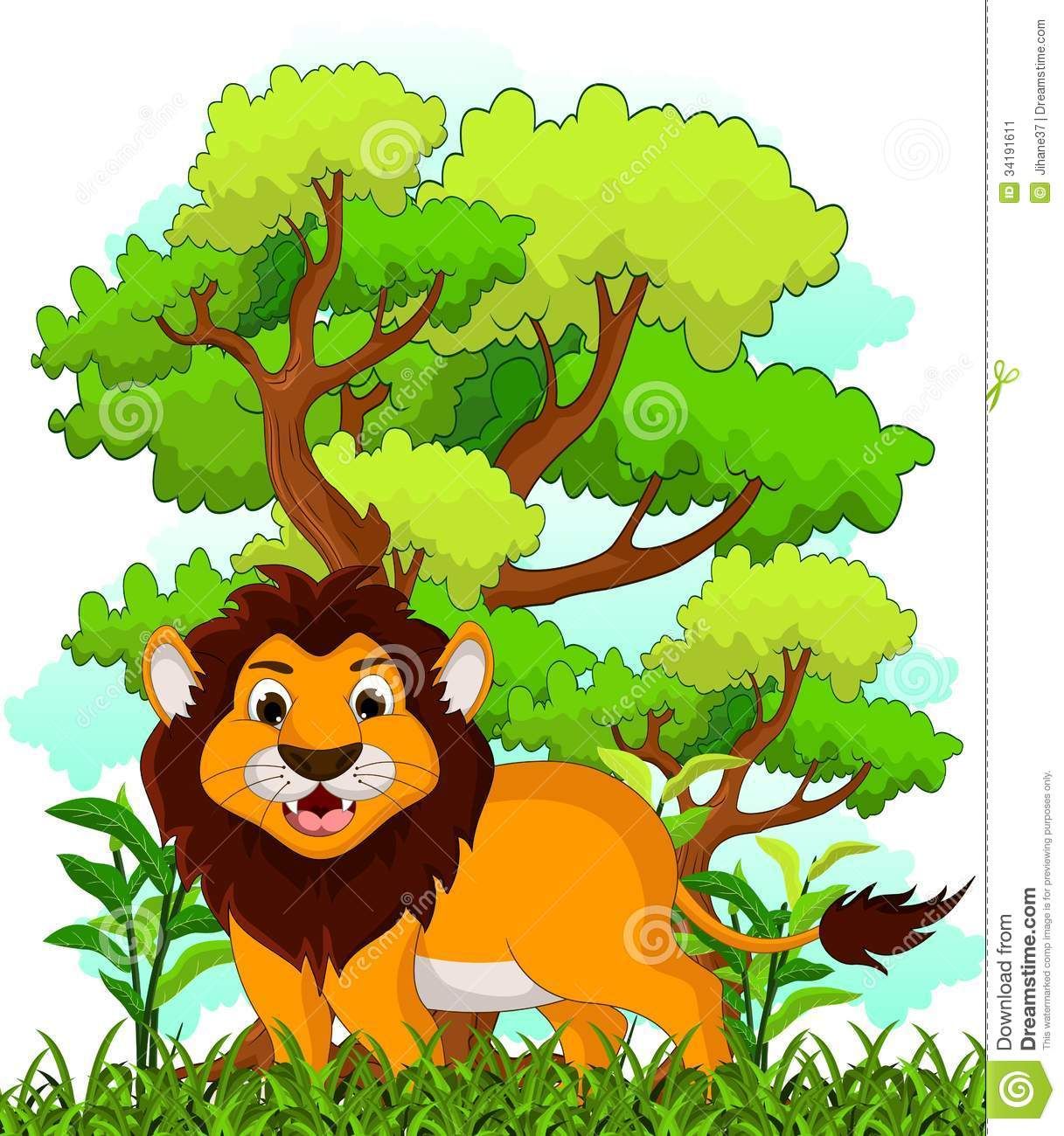 lions clipart forest