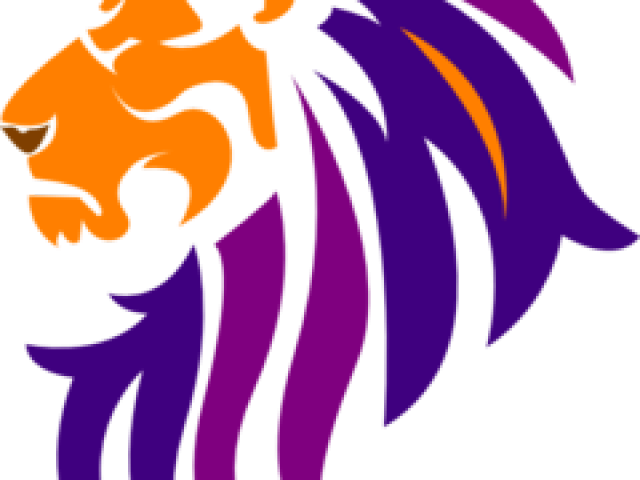 lions clipart purple