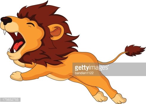 lions clipart roaring