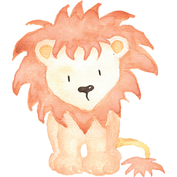 Lion screen print . Lions clipart watercolor
