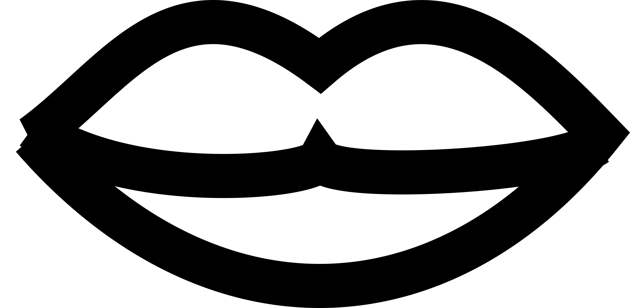 lips clipart moustache