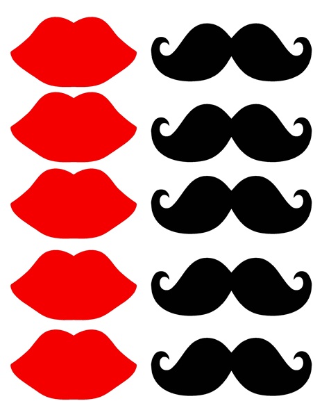 moustache clipart printable