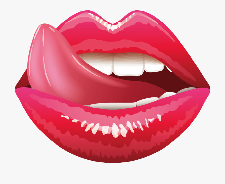 lip clipart mouth tongue