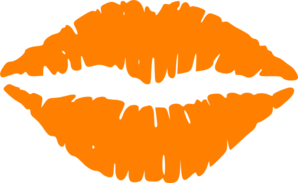 Lips clipart orange. Clip art at clker
