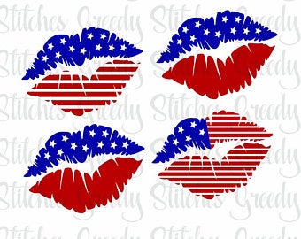 lip clipart patriotic