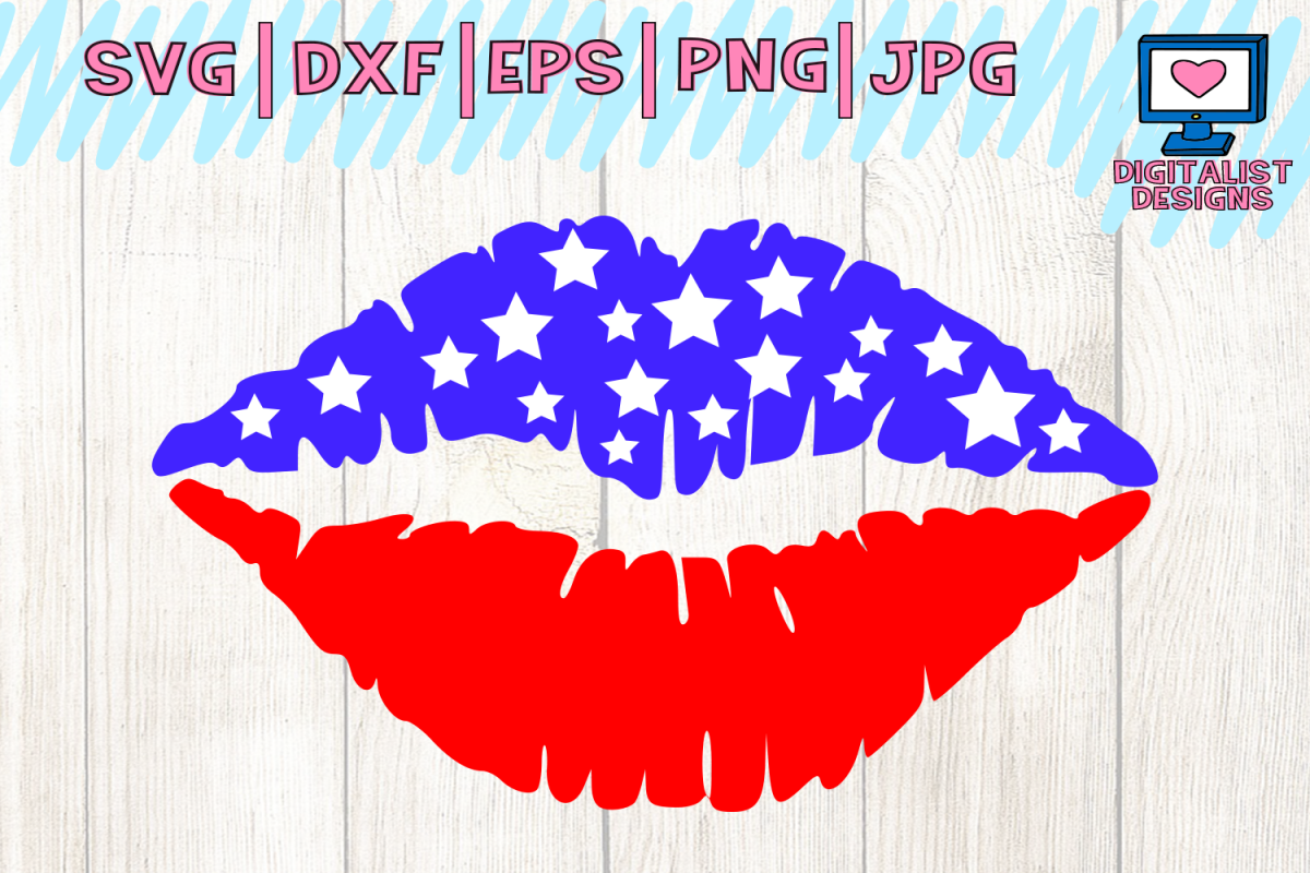 lip clipart patriotic