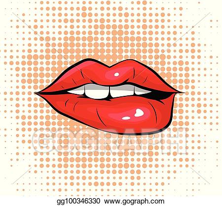 lips clipart pop art