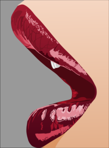 lip clipart side mouth