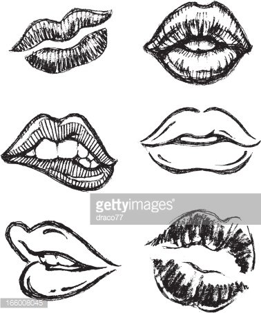lips clipart sketch