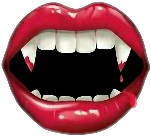 Sexy vampirelips halloween sticker. Vampire clipart lip