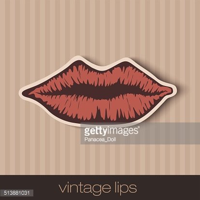 lip clipart vintage