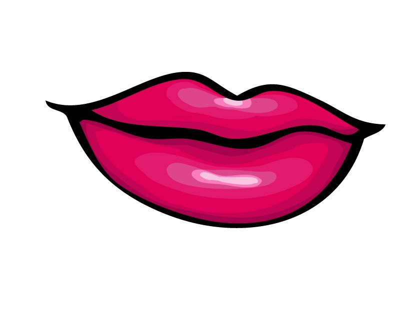 mouth clipart pink lips