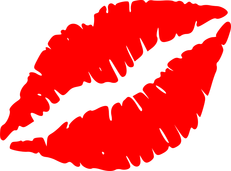 Red lips . Kiss clipart cartoon kiss