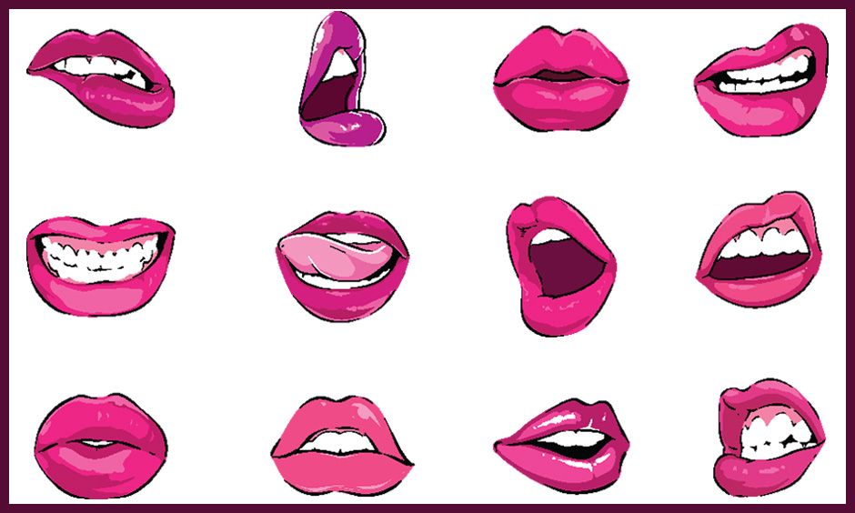 lips clipart pop art