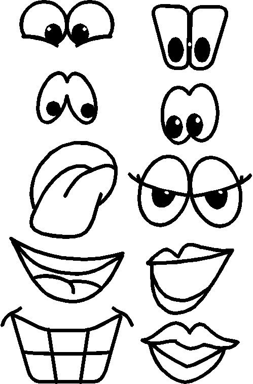 mouth clipart coloring page