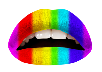 Lips clipart rainbow. The violent clip art
