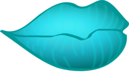 lips clipart teal