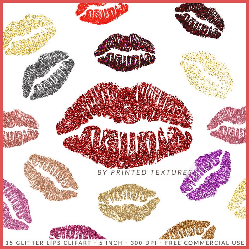 lipstick clipart glitter lipstick