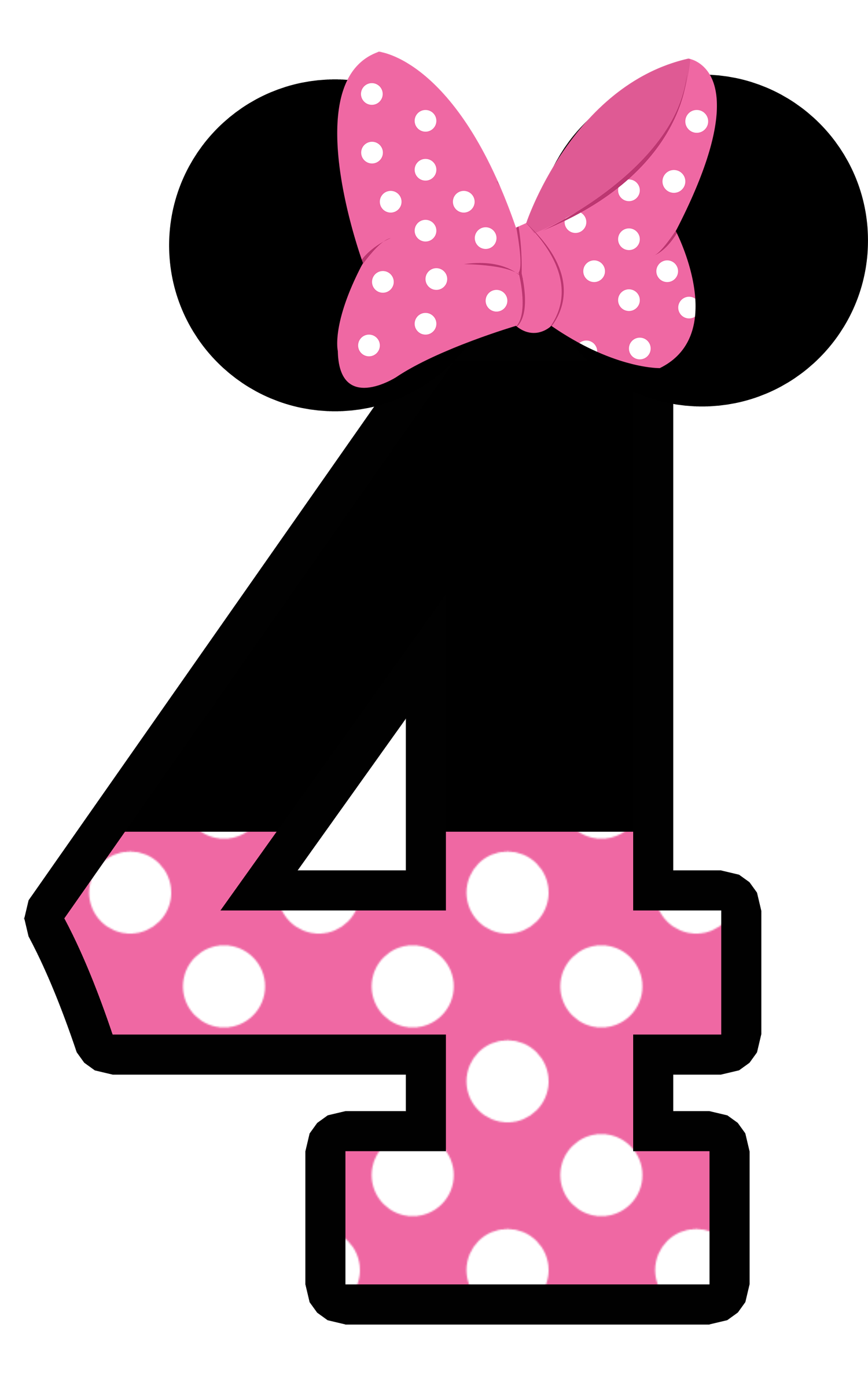 number clipart minnie mouse