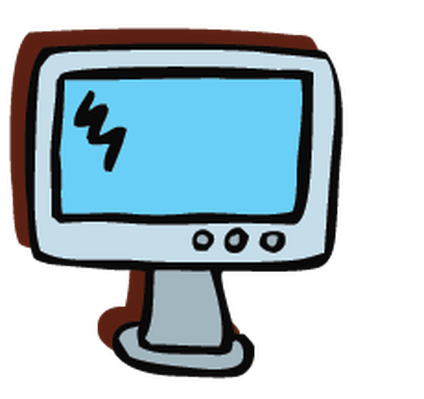 literacy clipart monitor