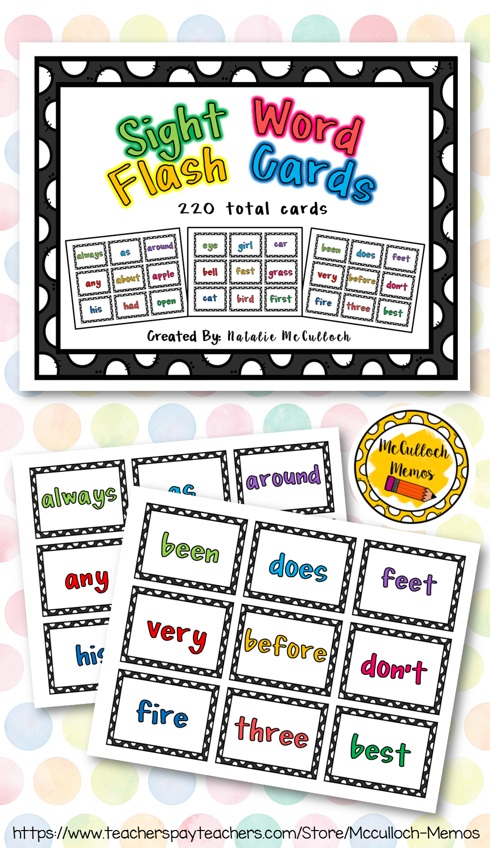 literacy clipart sight word flashcard