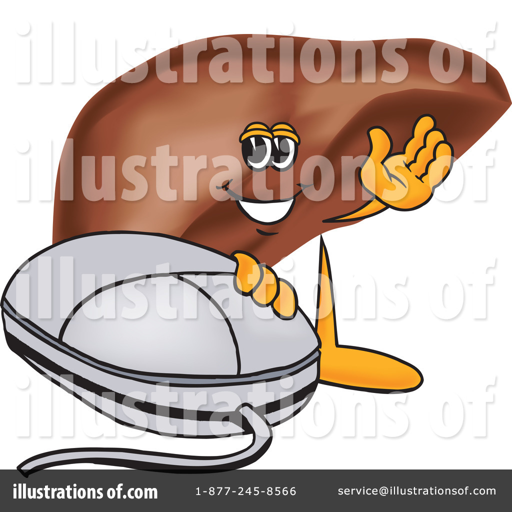 Mascot by toons biz. Liver clipart illustration