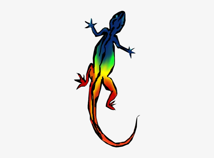 lizard clipart colourful