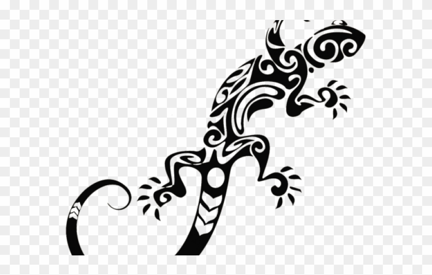 Lizard clipart pet lizard. Monitor tribal png 