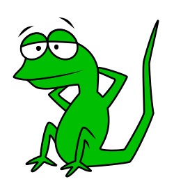 lizard clipart simple cartoon