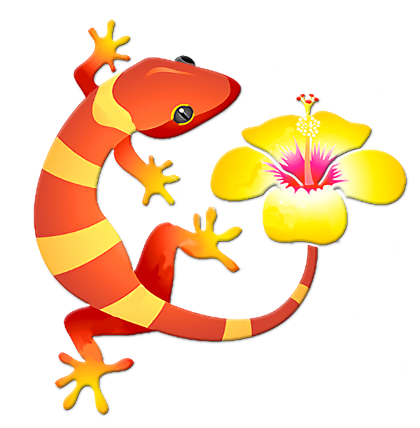 Lizard clipart southwest. Orange and yellow jungle