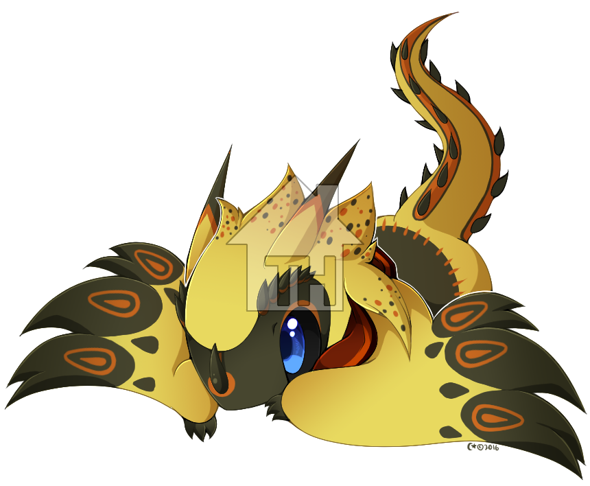 Lizard clipart thorny devil. Myo birdfolk azen on