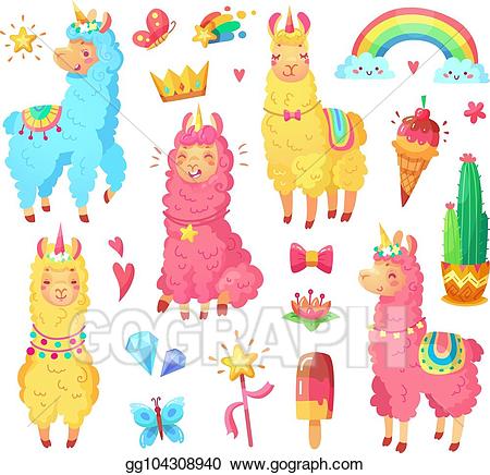 llama clipart fluffy