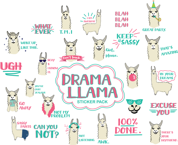 llama clipart party